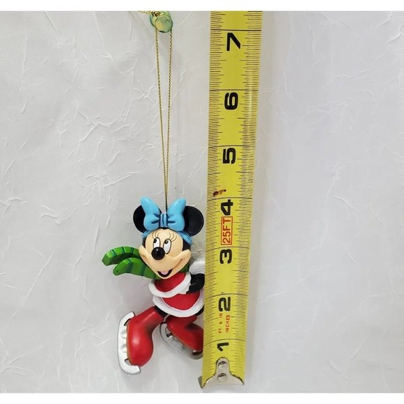 Disney Christmas Magic Minnie Mouse Ice Skating  Ornament bright colors Grolier - Picture 10 of 10